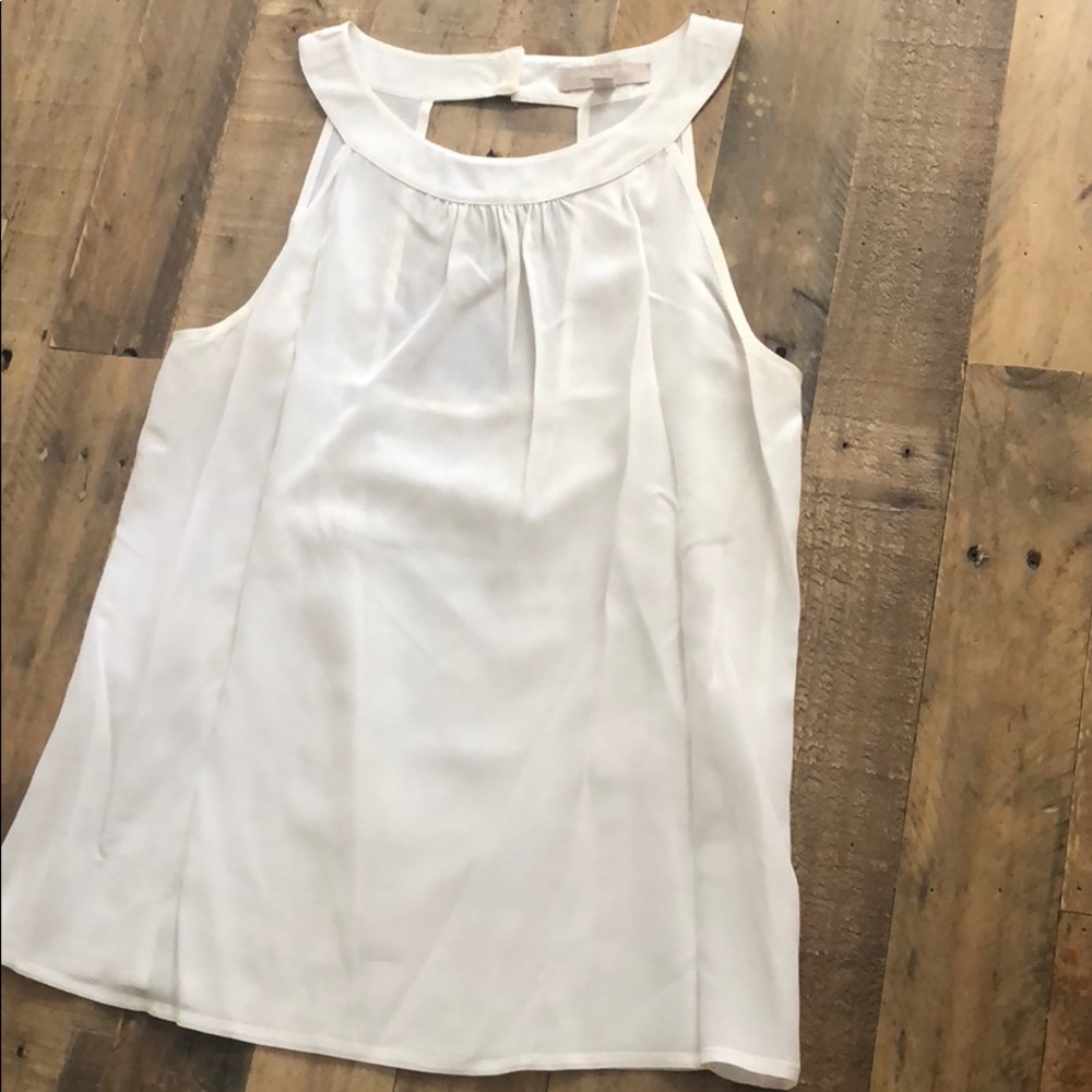 Banana Republic White Sleeveless Blouse